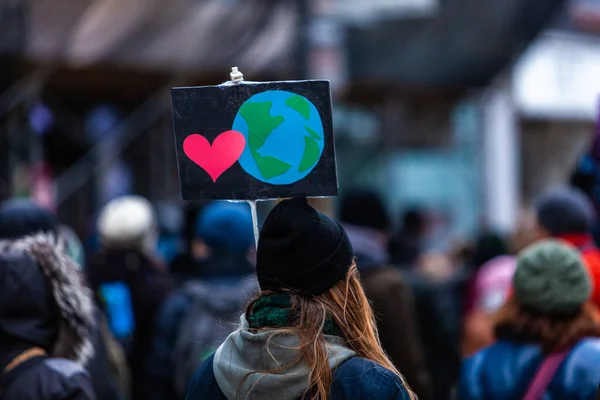 Attivisti in marcia per l'ambiente — Foto Stock