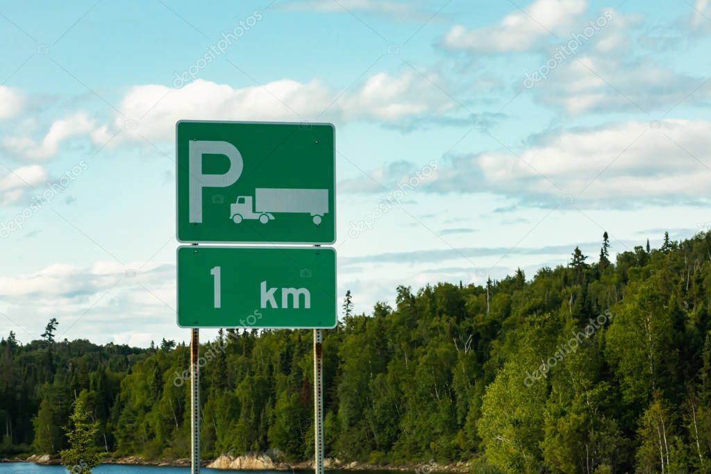 truck parking Information Road Signs