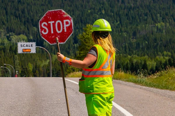 Segnali di avvertimento di costruzione stradale — Foto Stock