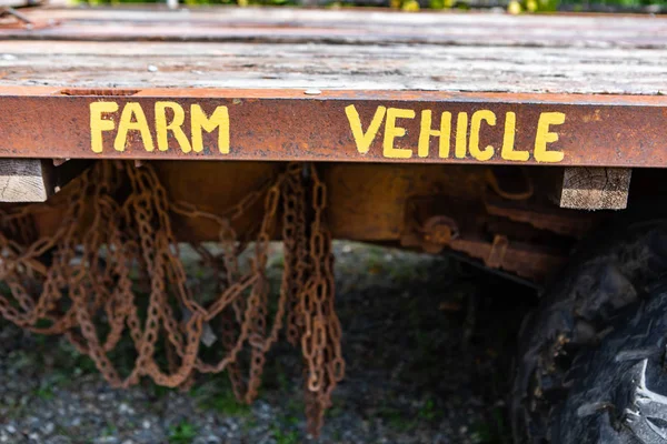 Partie d'un véhicule agricole d'époque — Photo