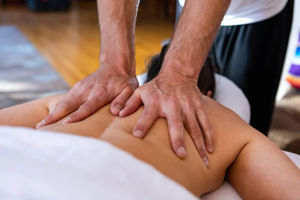 Woman getting relaxing massage