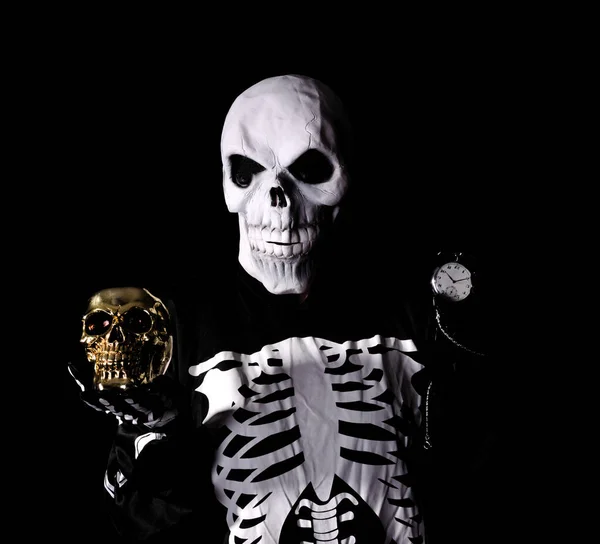 Skull Men Give You Time Death — Stock Photo, Image