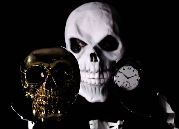 Skull Men Give You Time Death — Stock Photo, Image