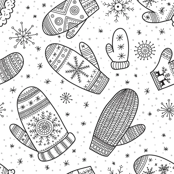 Christmas boho vantar sömlösa mönster — Stock vektor