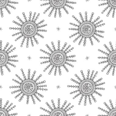 kar taneleri seamless modeli açık 2