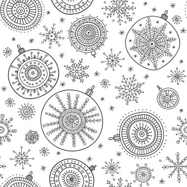 etnik Noel baubles seamless modeli 