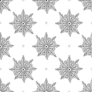 kar taneleri seamless modeli açık 3