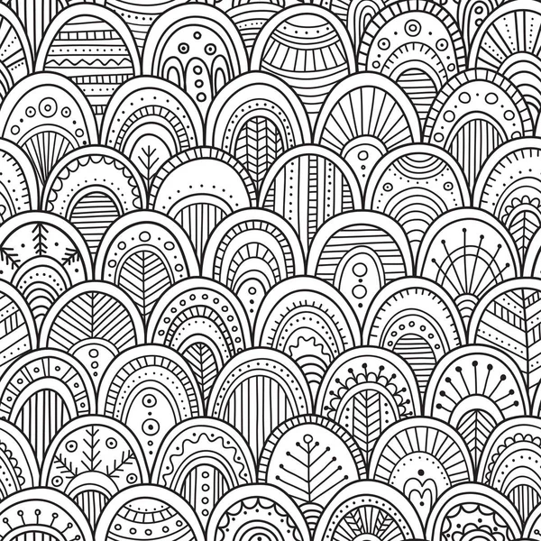 Decoratieve Sint-jakobsschelpen naadloze patroon — Stockvector