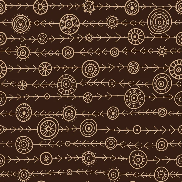 Patrón sin costuras con ornamentos étnicos de moda boho tribal — Vector de stock