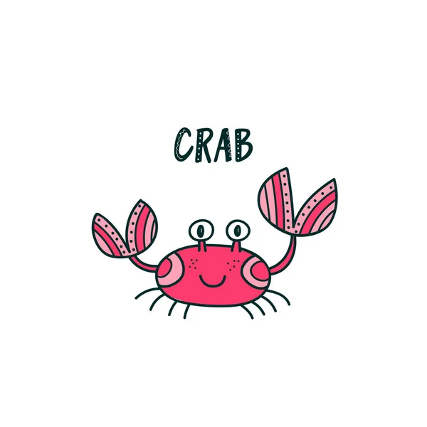 Niedliche Krabben-Illustration — Stockvektor