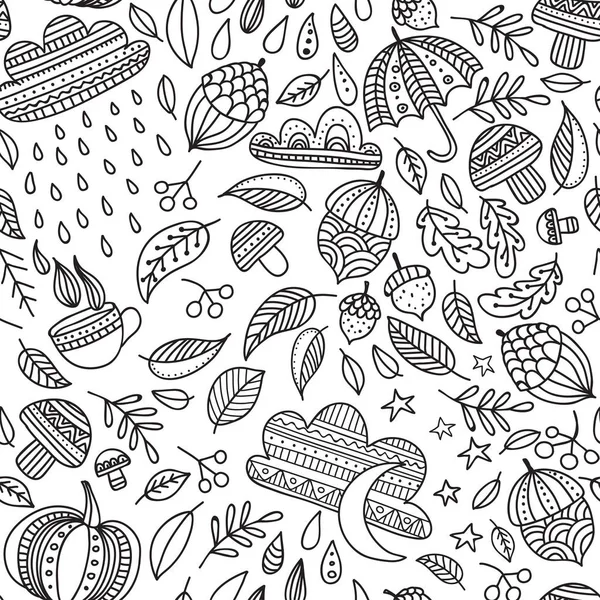 Herfst naadloos patroon — Stockvector