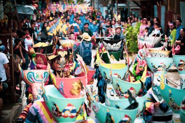 Loei, Tayland - 24 Eylül 2017: Hayalet Festivali (Phi Ta Khon