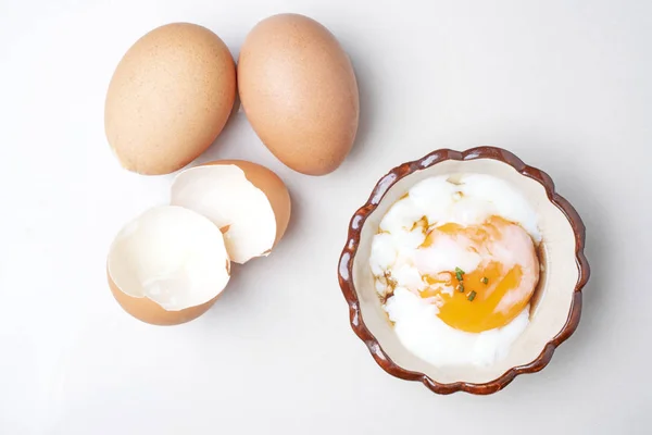 Onsen tojás.Onsen Forró tavaszi tojás a Chae S Nemzeti Parkban — Stock Fotó