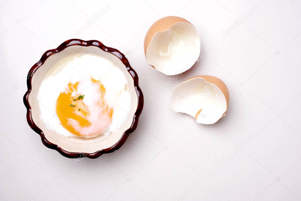 Japanese onsen egg.Onsen Hot Spring Eggs in National Park Chae S