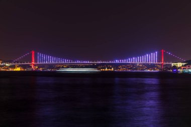 Boğaz Köprüsü veya 15 Temmuz Şehitler Köprüsü, Gece Panoraması, İstanbul