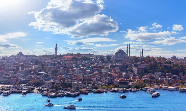 Quartiere Fatih di Istanbul, vista dalla Torre di Galata — Foto Stock