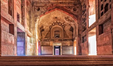 Agra Kalesi giriş kapısı, güzel detaylar, Hindistan.