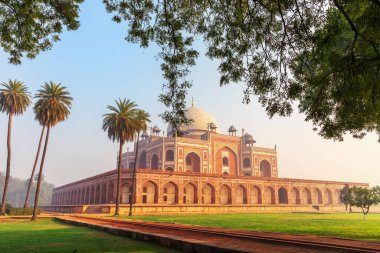 Humayun 'un Mezarı, Hindistan' ın ünlü ziyaret yeri, Yeni Delhi.