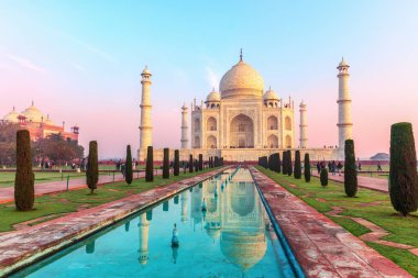 Hindistan 'da Taj Mahal Mauseleum, Uttar Pradesh, Agra.