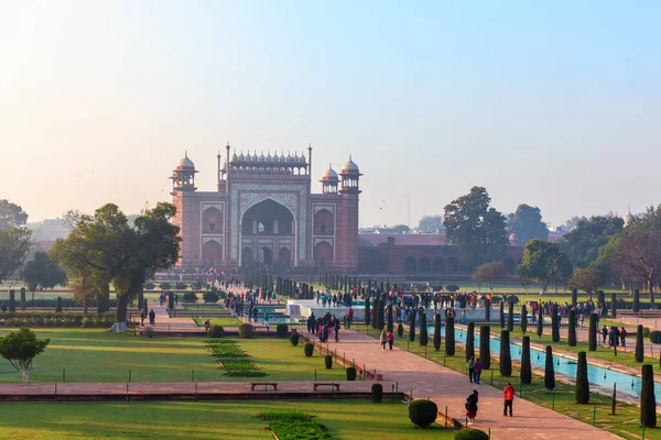 Taj Mahal Vista Puerta India Uttar Pradesh Agra —  Fotos de Stock