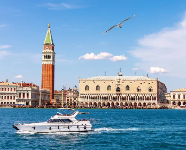 Palacio Ducal Camapanile Gran Canal Venecia Italia — Foto de Stock