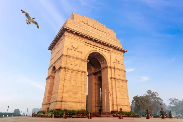 Poort Van India Beroemd Monument Van New Delhi — Stockfoto