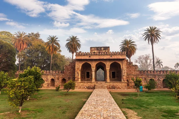 Humayun的墓之门 印度风景 新德里 — 图库照片
