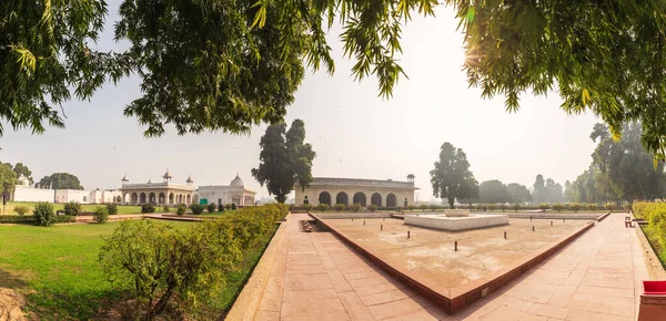 Fort Rouge Delhi Panorama Des Bâtiments Intérieurs Inde — Photo