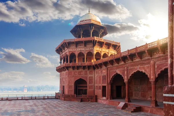 Mecset Taj Mahal Komplexumban Indiában Uttar Pradesh Agra — Stock Fotó