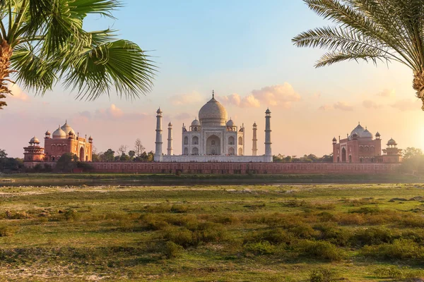 Taj Mahal Πίσω Όψη Στην Ινδία Uttar Pradesh Ινδία — Φωτογραφία Αρχείου