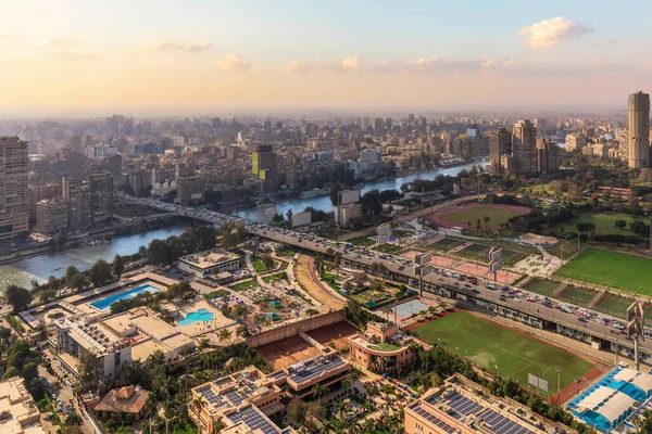 Gezira ø i centrum af Cairo og Nilen, Egypten - Stock-foto