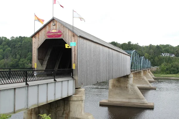 Oude Florenceville overdekt bruggetje — Stockfoto