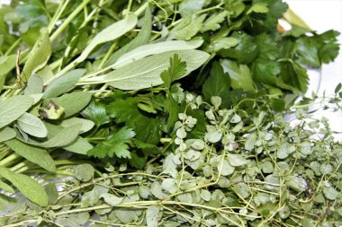 Maydanoz, adaçayı ve kekik