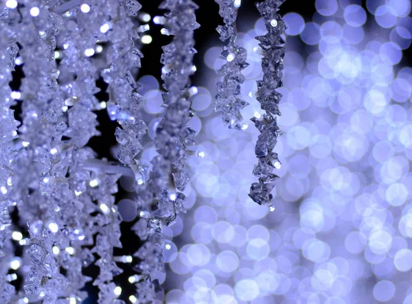 Uroczyste Abstrakcyjne Tło Blasku Niebieskim Tle Boże Narodzenie Nowy Rok — Zdjęcie stockowe