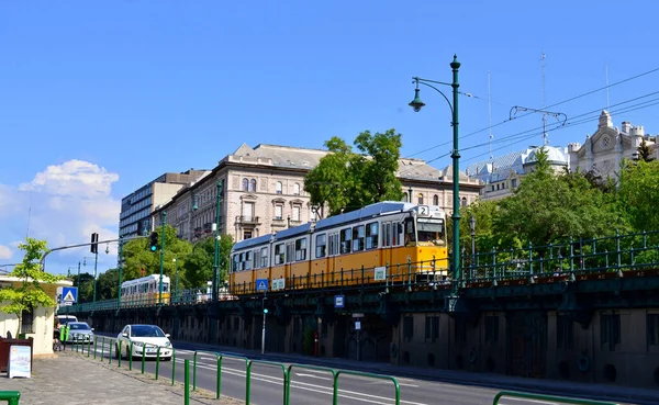 Vykort Utsikt Över Budapest Den Vackraste Staden Ungern Med Stadens — Stockfoto
