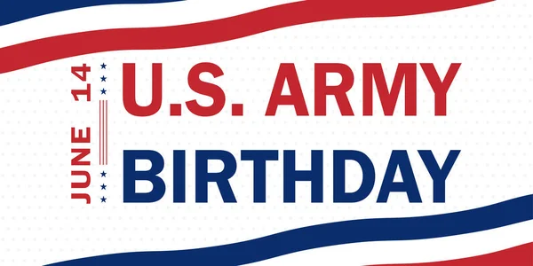 Anniversaire Armée Des États Unis Traditionnellement Célébré Juin Avec Les — Image vectorielle