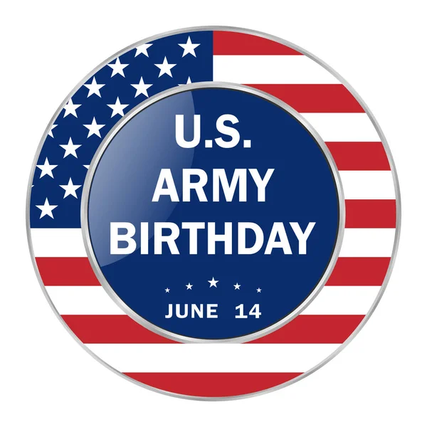 Army Anniversaire Fête Patriotique Traditionnellement Célébrée Juin Sous Forme Insigne — Image vectorielle