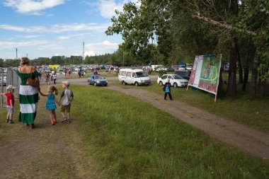Shushenskoe, Krasnoyarsk bölgesi, Rf-Temmuz 12,2015: Intl Festivali müzik ve el sanatları, 