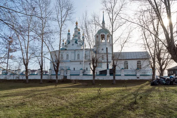 Cathedral Assumption Blessed Virgin Mary 1793 Backdrop Park City Yeniseisk — Stock Photo, Image