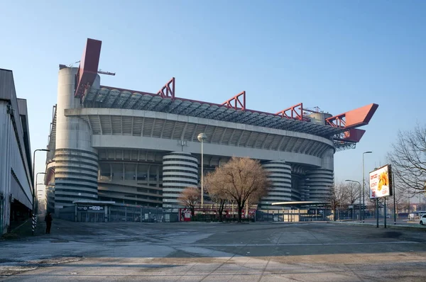 ミラノ シーロ イタリア 2019年1月22日 スタジアムジュゼッペ メアッツァ シーロ 1925年にブルータリズムの建築様式で建てられたミラノの観光スポット — ストック写真