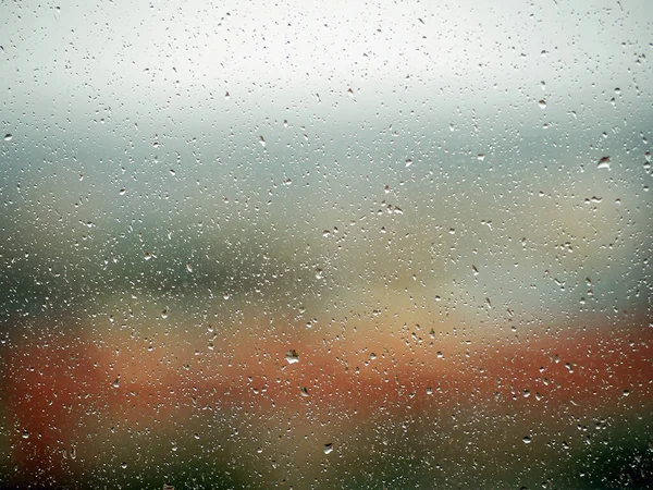 Rain drops on window — Stock Photo, Image