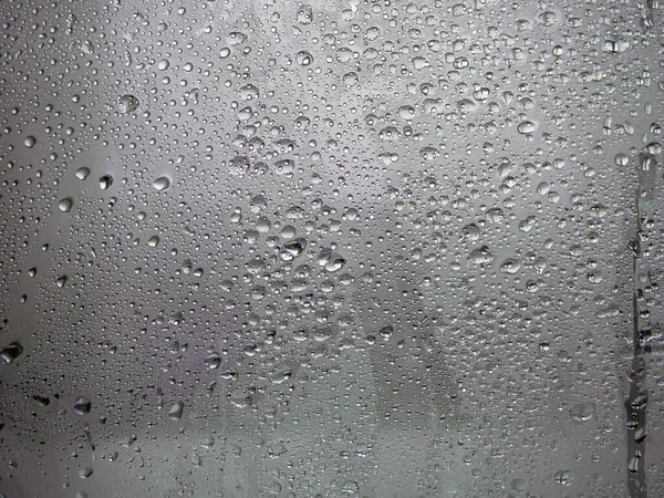Zmrzlé sklo. Kapky vody — Stock fotografie