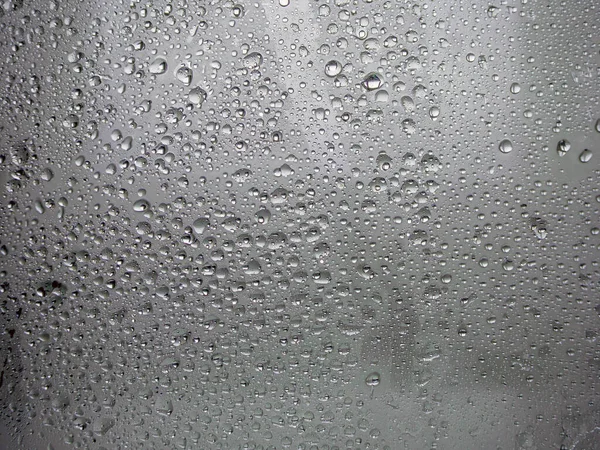 Vidrio congelado. Gotas de agua — Foto de Stock