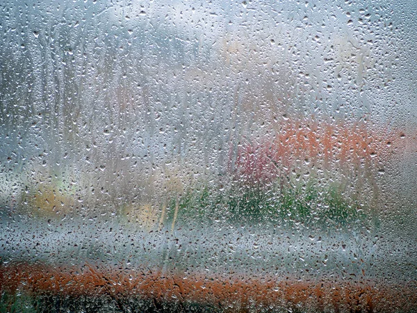 Rain drops on window — Stock Photo, Image