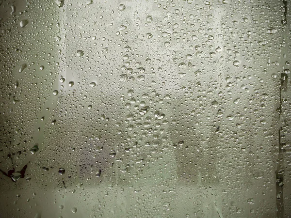 Bevroren glas. Waterdruppels — Stockfoto