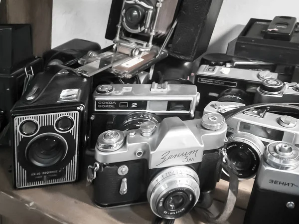 Alte Oldtimer-Kameras — Stockfoto