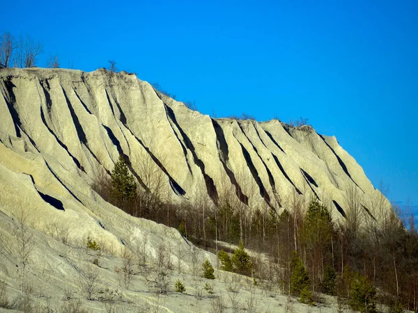 Abandoned Quarry Rummu Estland Berg Van Wit Zand Stenen Erosie — Stockfoto