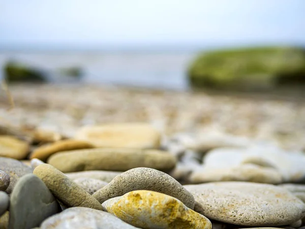 Piedras Playa Agua Mar Luz Del Atardecer — Foto de Stock