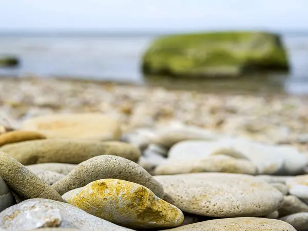 Piedras Playa Agua Mar Luz Del Atardecer — Foto de Stock