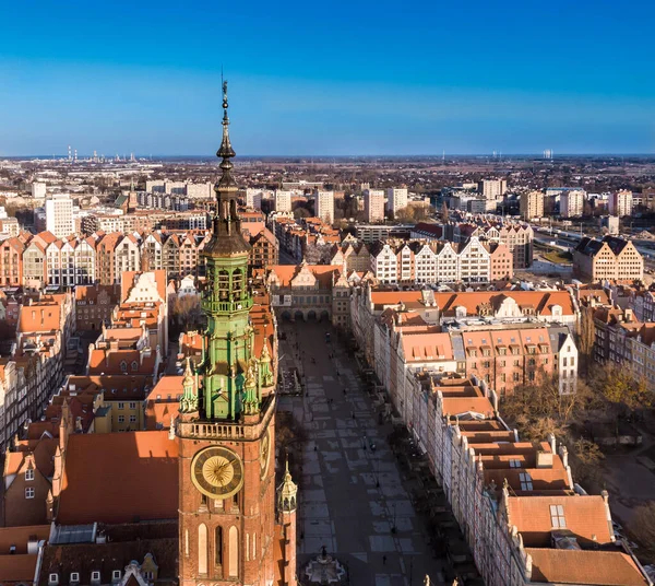 Gdansk古城Covid Pandemy View — 图库照片